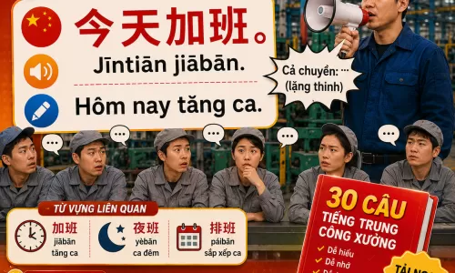 100 từ vựng tiếng Trung ngành may
