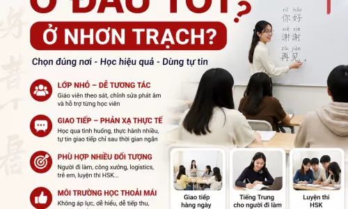 Học tiếng Trung ở đâu tốt ở Nhơn Trạch
