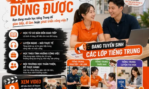 Tiếng Trung công xưởng cho nhân viên sản xuất