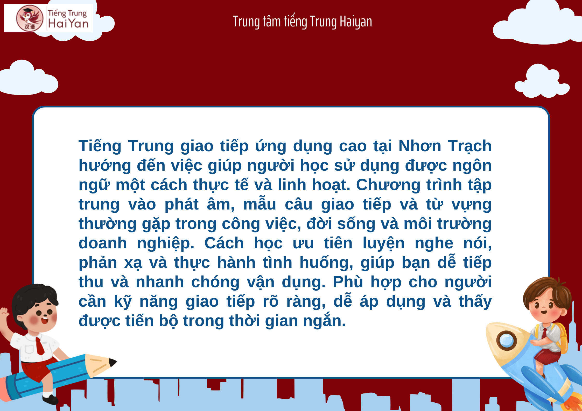 Tiếng Trung giao tiếp ứng dụng cao