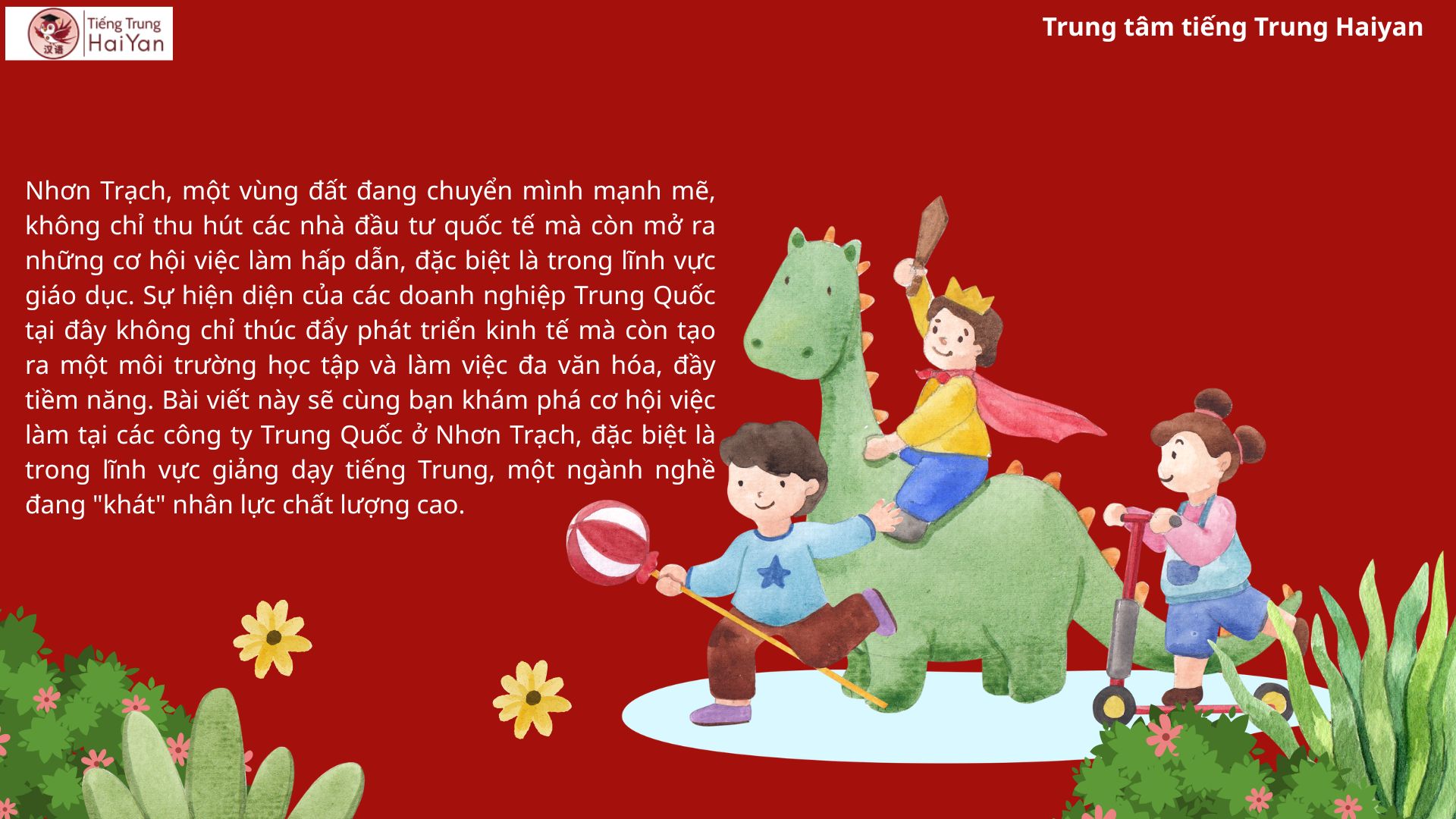 Công ty Trung Quốc ở Nhơn Trạch tuyển dụng