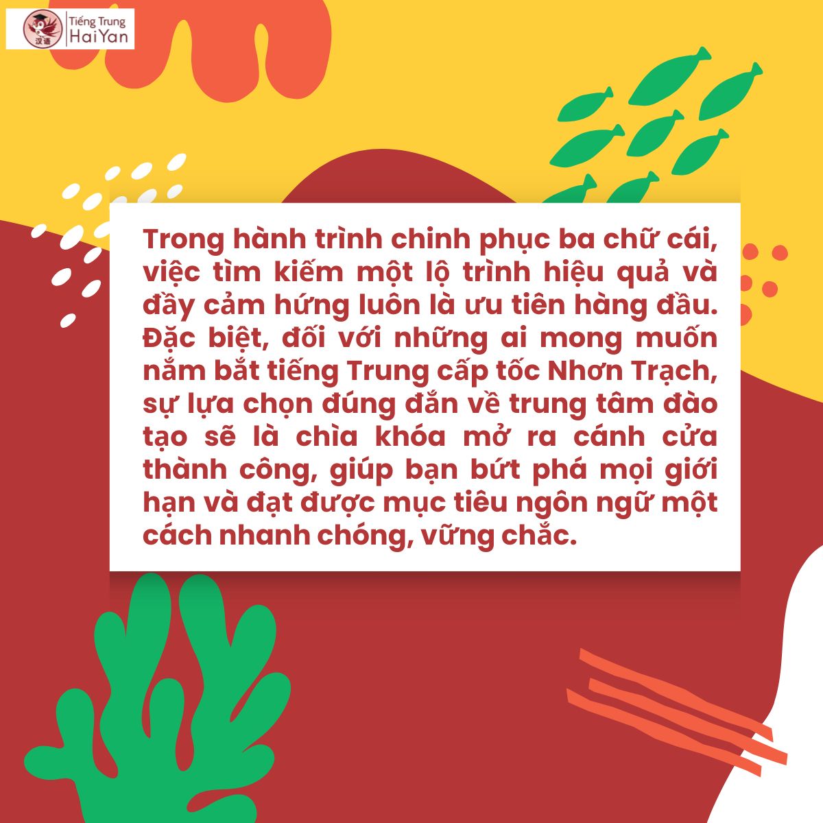 học tiếng Trung cấp tốc Nhơn Trạch