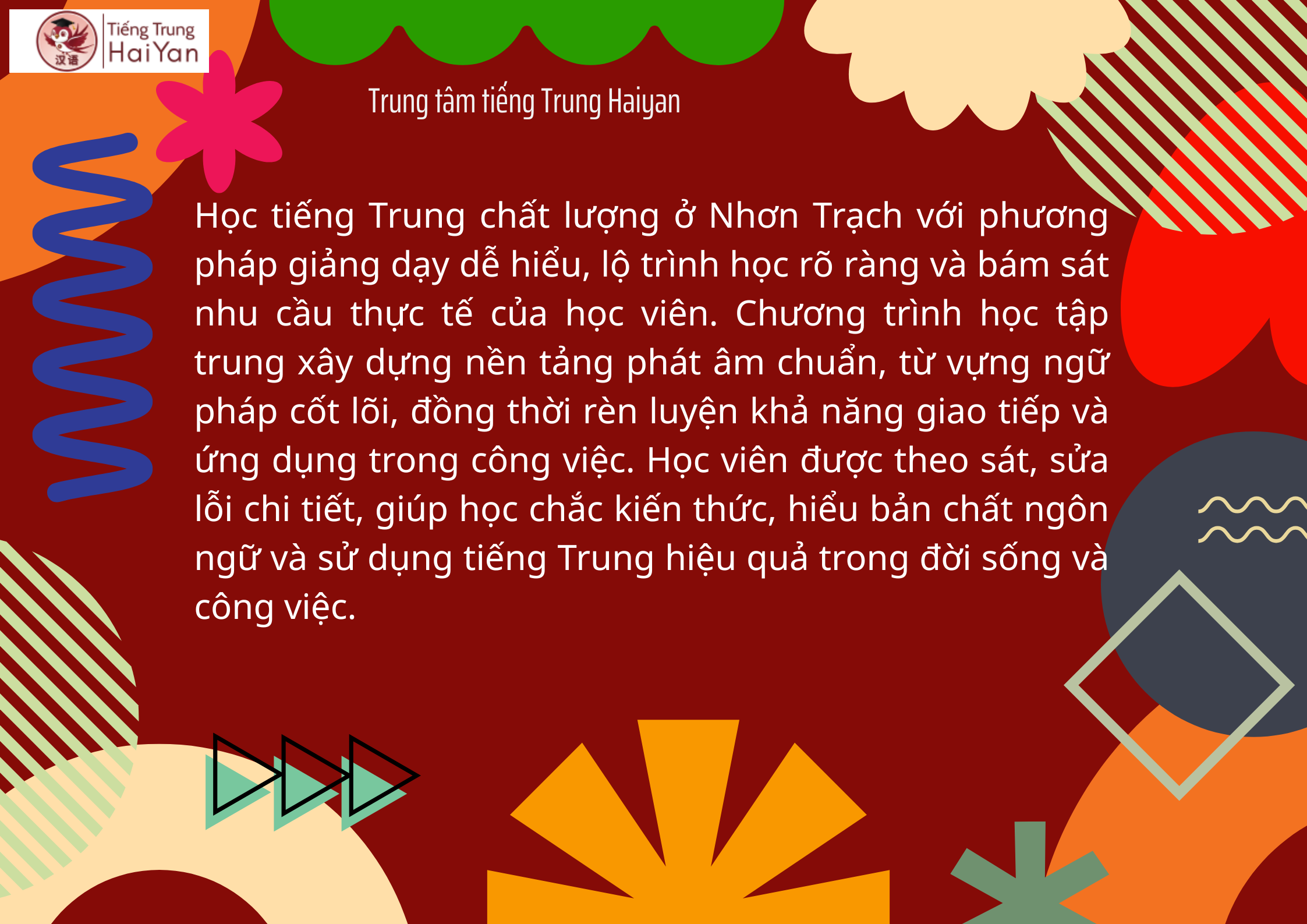 Học tiếng Trung chất lượng Nhơn Trạch