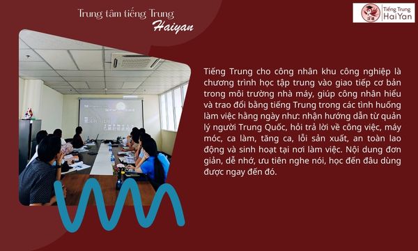 Học tiếng Trung cho công nhân khu công nghiệp Nhơn Trạch