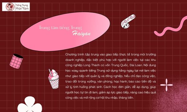 Học tiếng Trung đi làm Long Thành