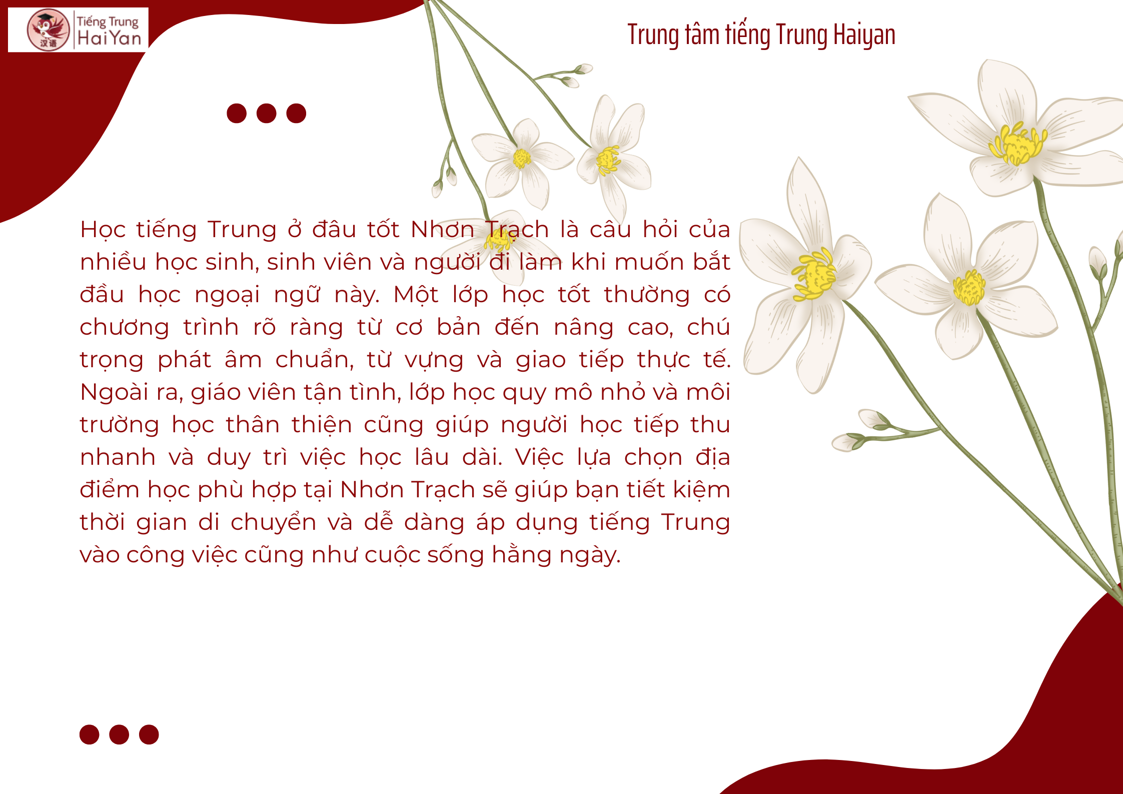 Học tiếng Trung ở đâu tốt Nhơn Trạch