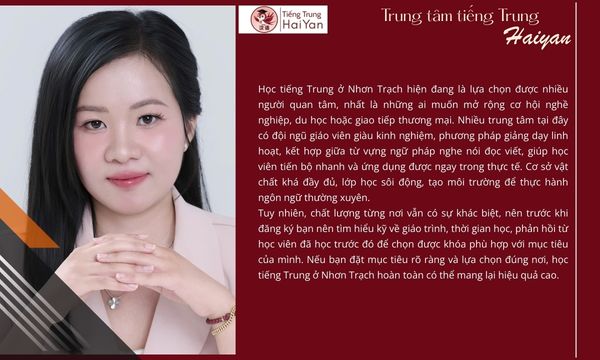 Học tiếng Trung ở Nhơn Trạch có tốt không