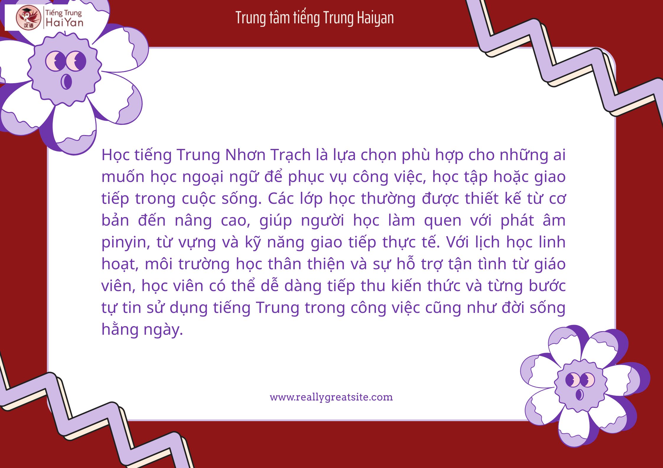 Lớp tiếng Trung Nhơn Trạch