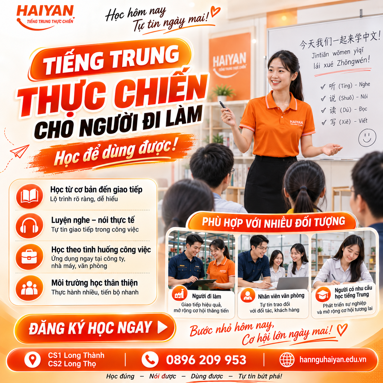 Tiếng Trung 1 kèm 1 luyện phát âm