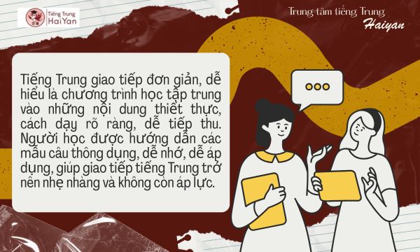 Tiếng Trung giao tiếp đơn giản, dễ hiểu