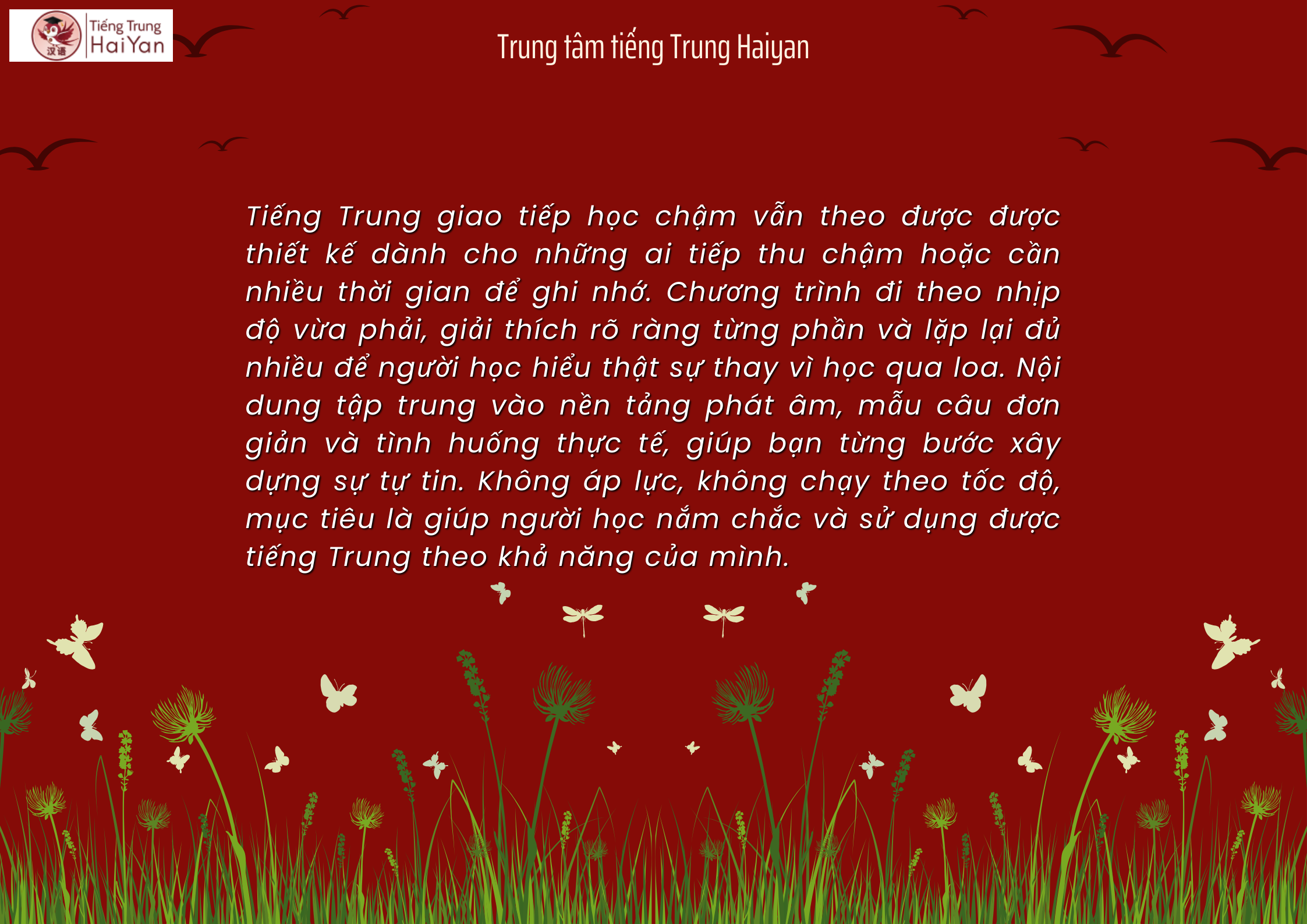 Tiếng Trung giao tiếp học chậm vẫn theo được