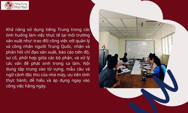 Tiếng Trung giao tiếp nhà máy ở Long Thành