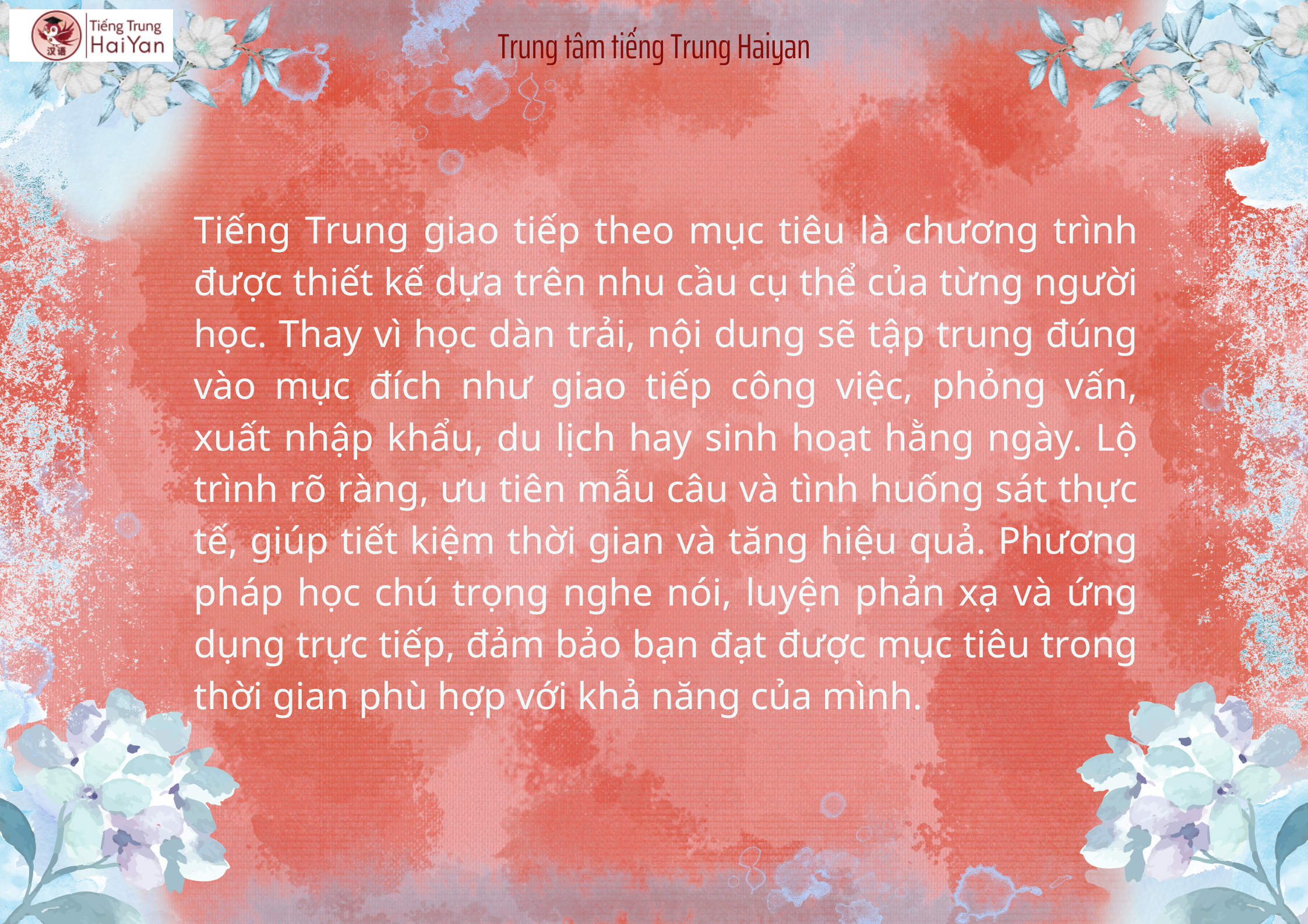 Tiếng Trung giao tiếp theo mục tiêu