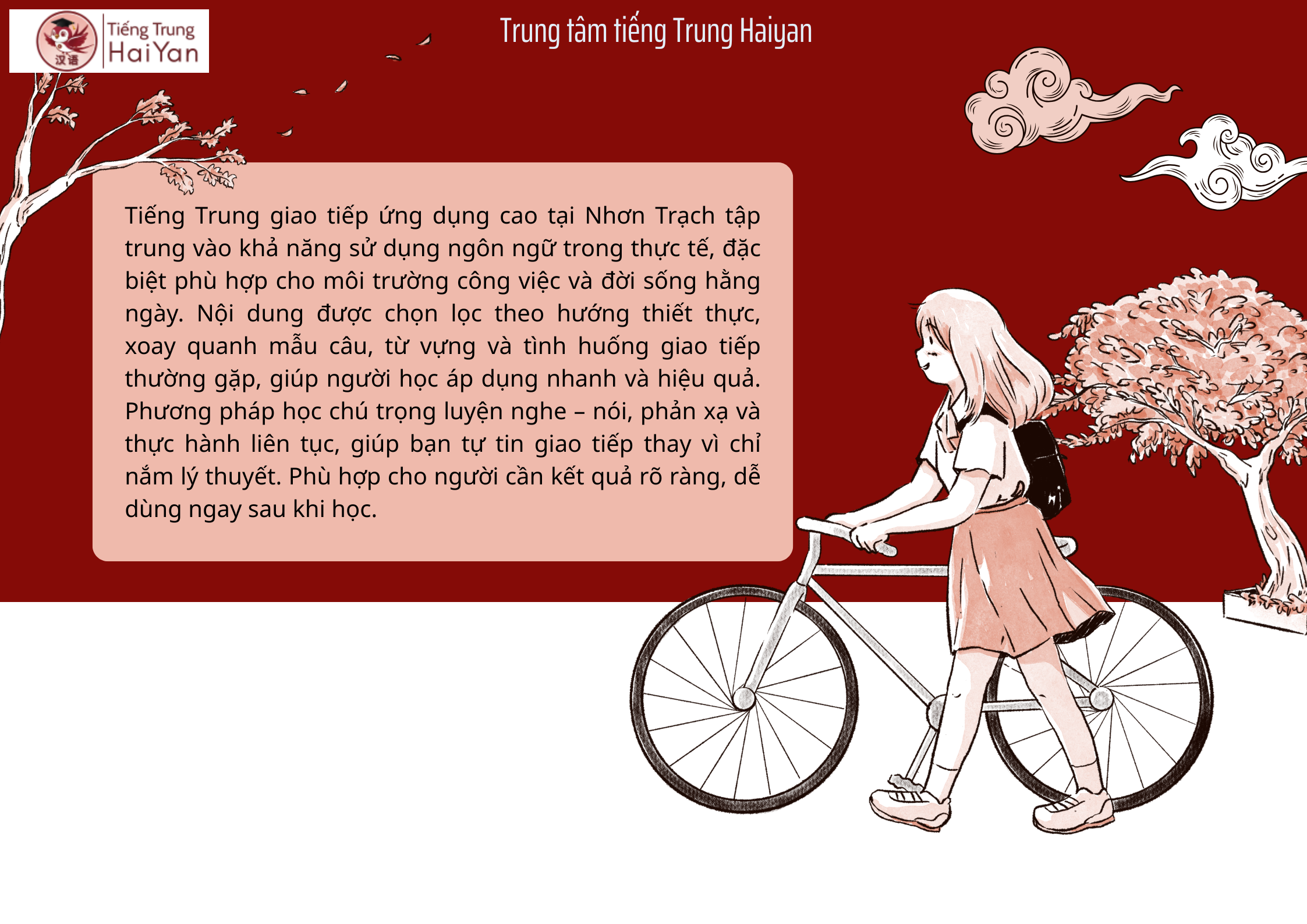 Tiếng Trung giao tiếp ứng dụng cao tại Nhơn Trạch