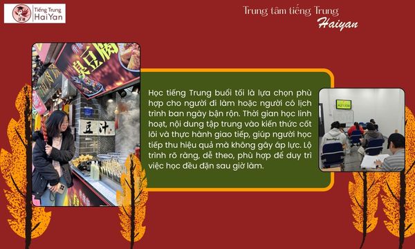 Trung tâm tiếng Trung Biên Hòa học buổi tối