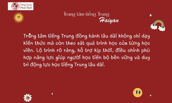 Trung tâm tiếng Trung Long Thành đồng hành lâu dài