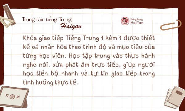 Trung tâm tiếng Trung Long Thành luyện giao tiếp 1 kèm 1