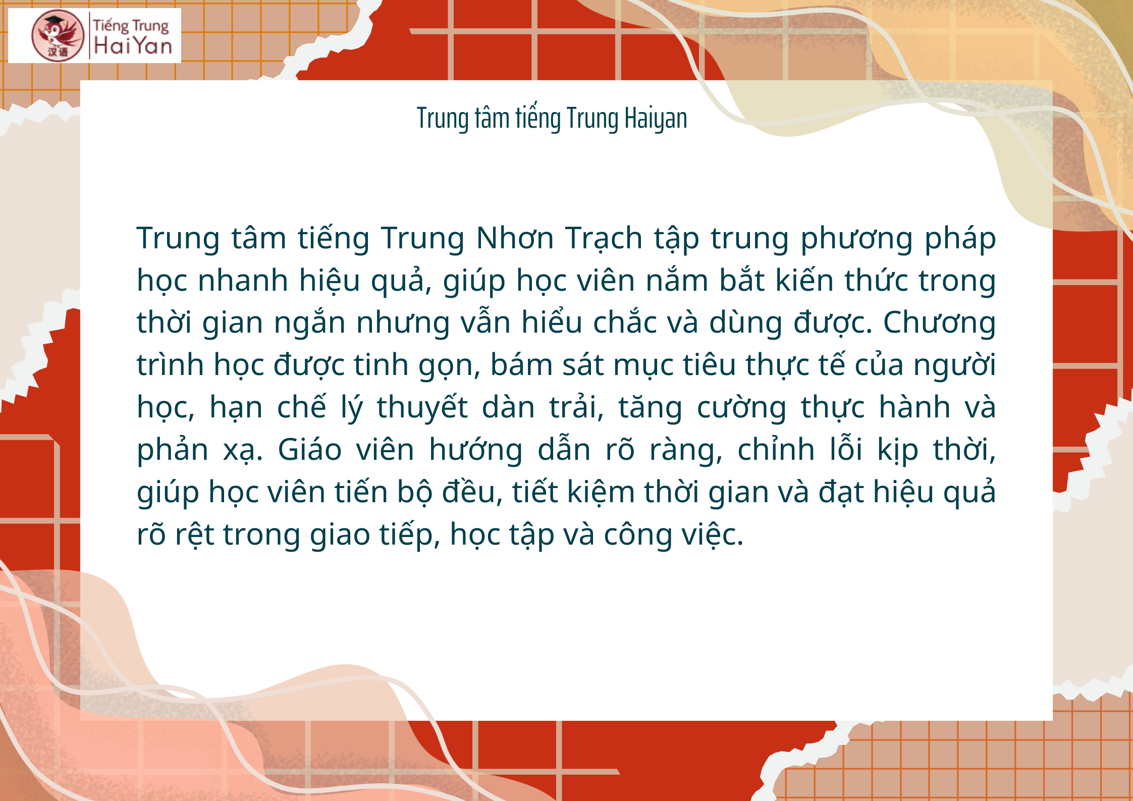 Trung tâm tiếng Trung Nhơn Trạch học nhanh hiệu quả