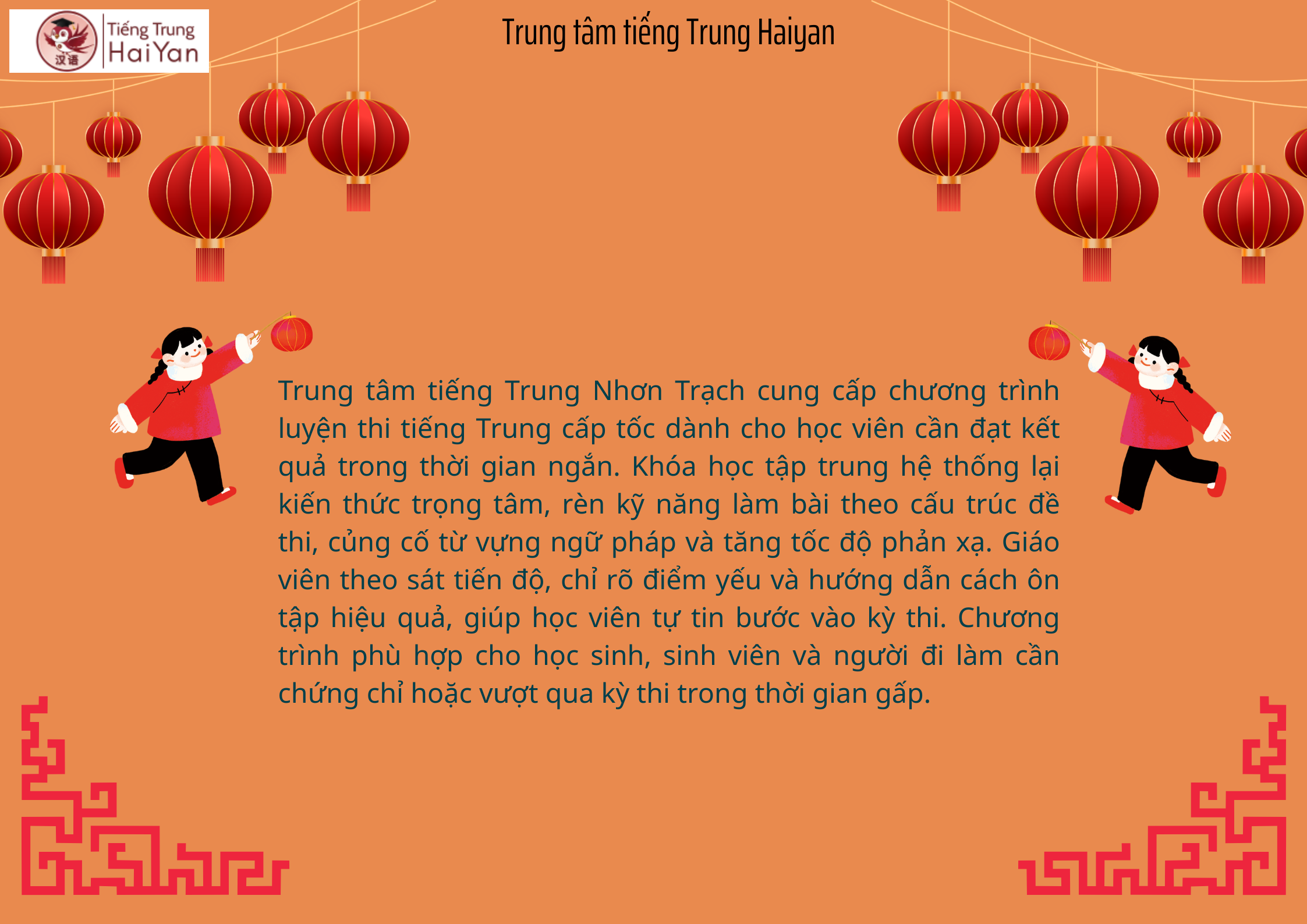 Trung tâm tiếng Trung Nhơn Trạch luyện thi cấp tốc