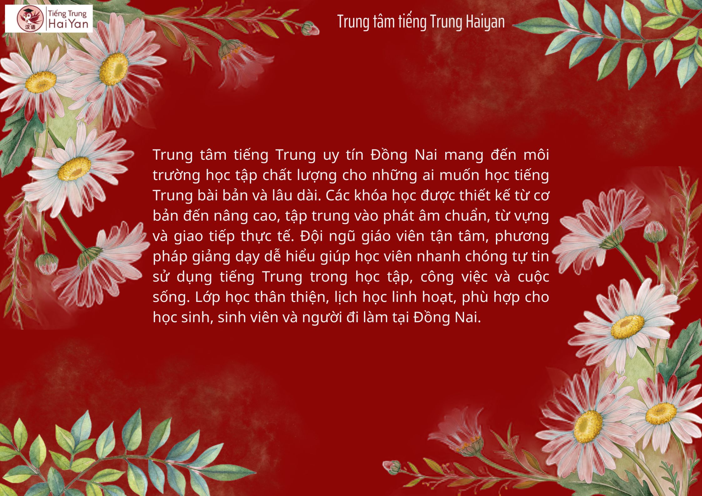 Trung tâm tiếng Trung uy tín Đồng Nai